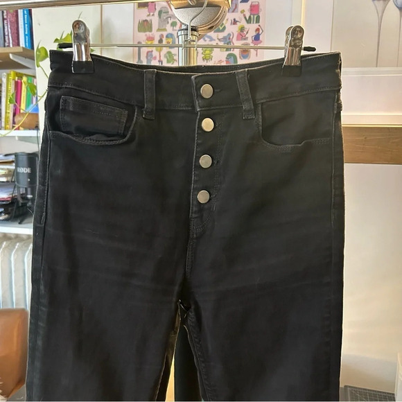 Zara Stretch Skinny Crop Front Button Fly - Picture 2 of 7